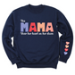 Custom Mama Sweatshirt with Children Name on Sleeve