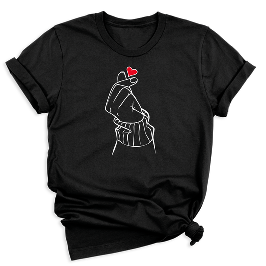 Korean Finger Heart Shirts all size