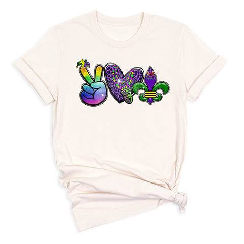 Peace Love Mardi Grass T-Shirt