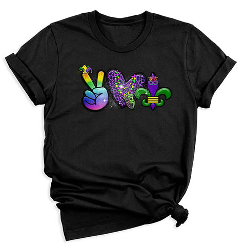 Peace Love Mardi Grass T-Shirt