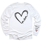 Love Mom Heart Shirt with Kid's Name