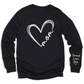 Love Mom Heart Shirt with Kid's Name