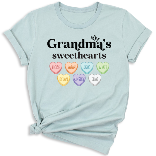 Grandma's Sweetheart with Grandchild's Names