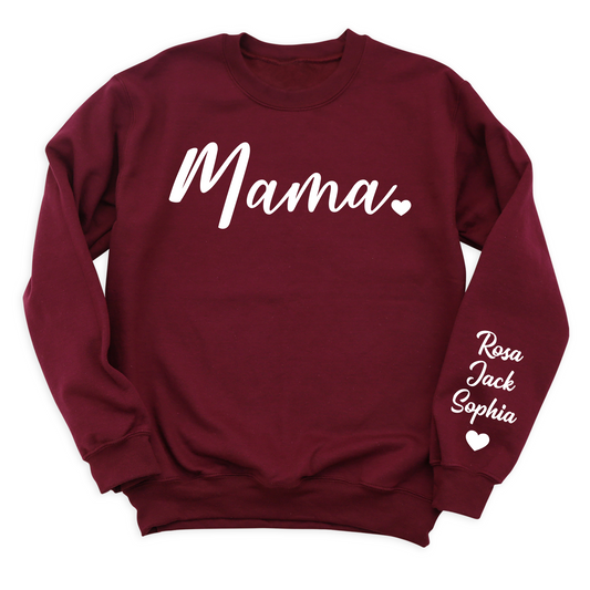 Custom Mama Shirt with Kid's Names