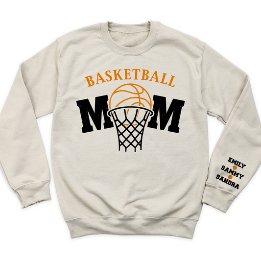 Basketball Mom T-Shirt with Kid's Names