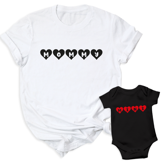 Mommy Mini with Hearts T-Shirt