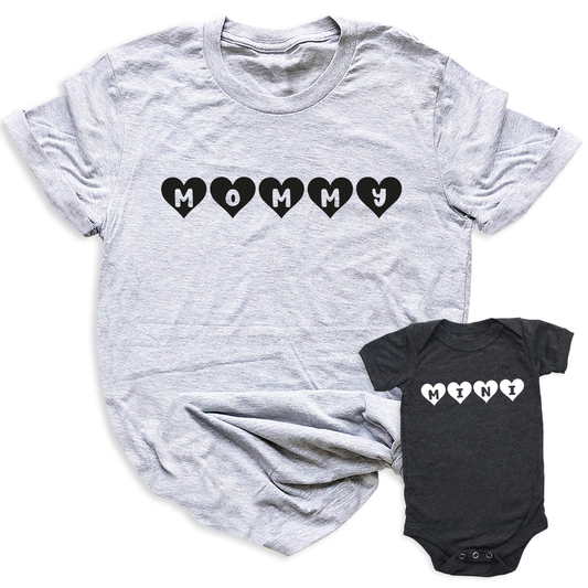 Mommy Mini with Hearts T-Shirt