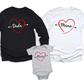 Dada Mama Baby Heart Family Matching Sweatshirt