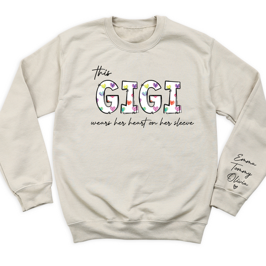 This Gigi Wears On Heart On Her Sleeve T-Shirt