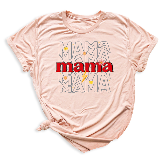 Floral Lightinnig Mama T-Shirt