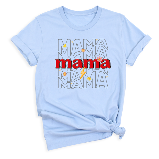 Floral Lightinnig Mama T-Shirt