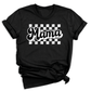 Mama Retro Checkered Pattern Women T-shirt