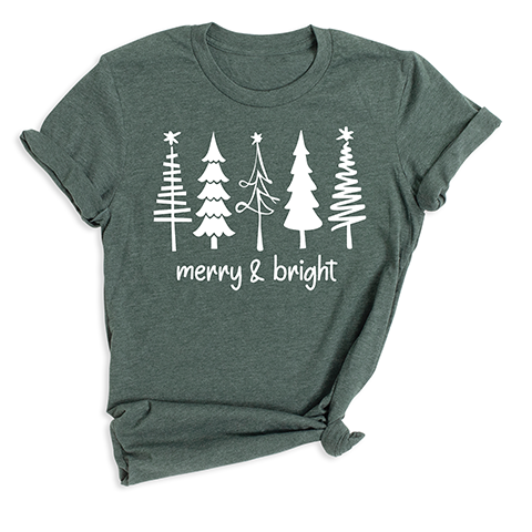 gray christmas tee