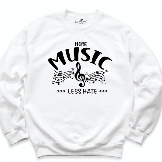 Music Lover Sweatshirt White - Greatwood Boutique