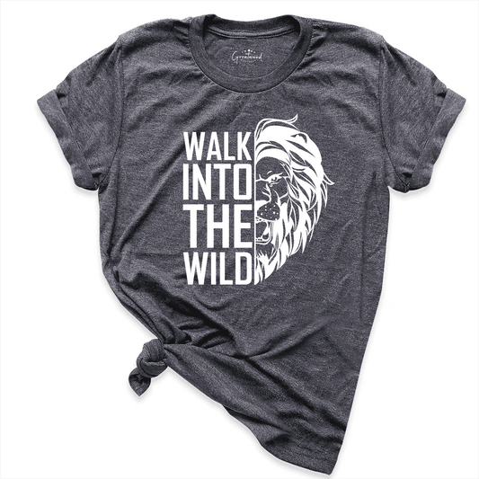 Walk Into The Wild Lion Shirt D.Grey - Greatwood Boutique