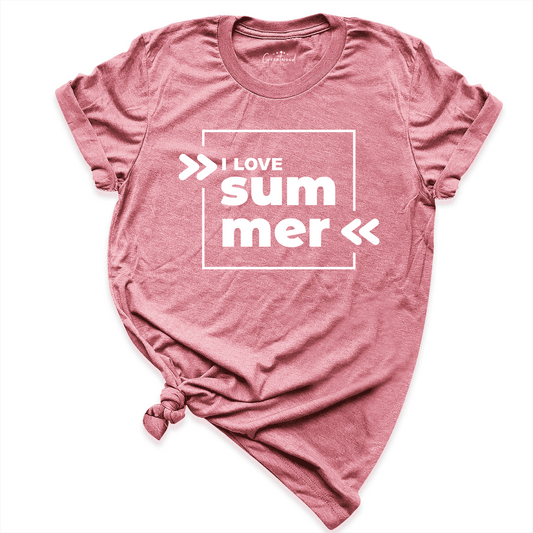 I Love Summer Shirt Mauve - Greatwood Boutique