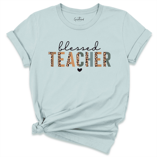 Blessed Teacher Shirt Blue - Greatwood Boutique