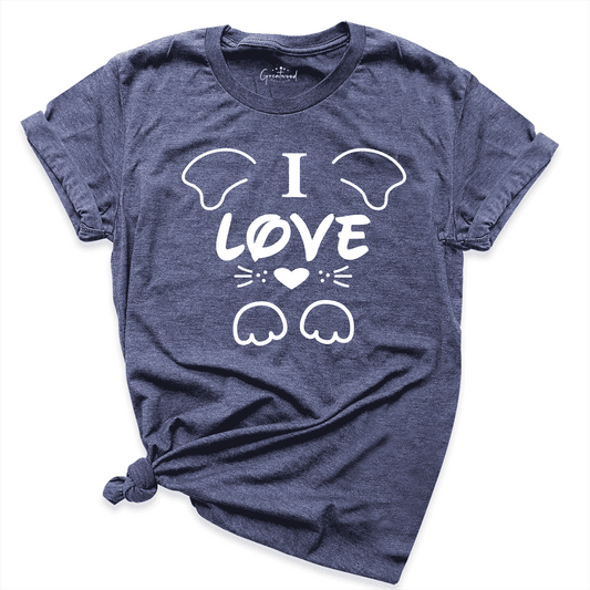 I Love Dog Shirt Navy - Greatwood Boutique