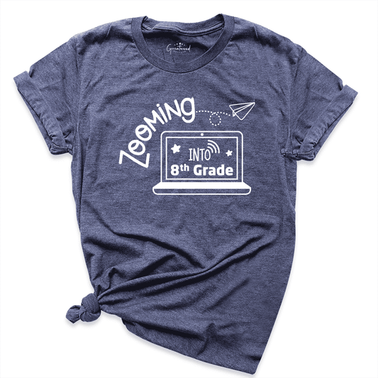 Zooming Into 8th Grade Shirt Navy - Greatwood Boutique