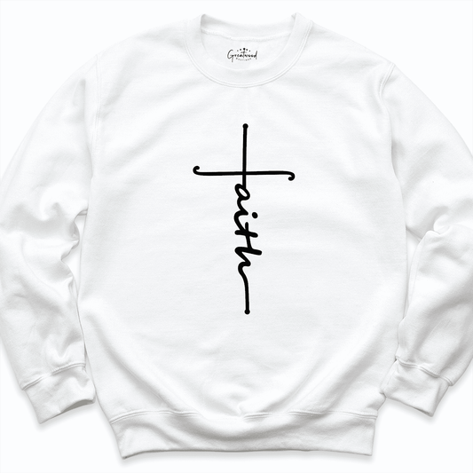 Faith Sweatshirt White - Greatwood Boutique