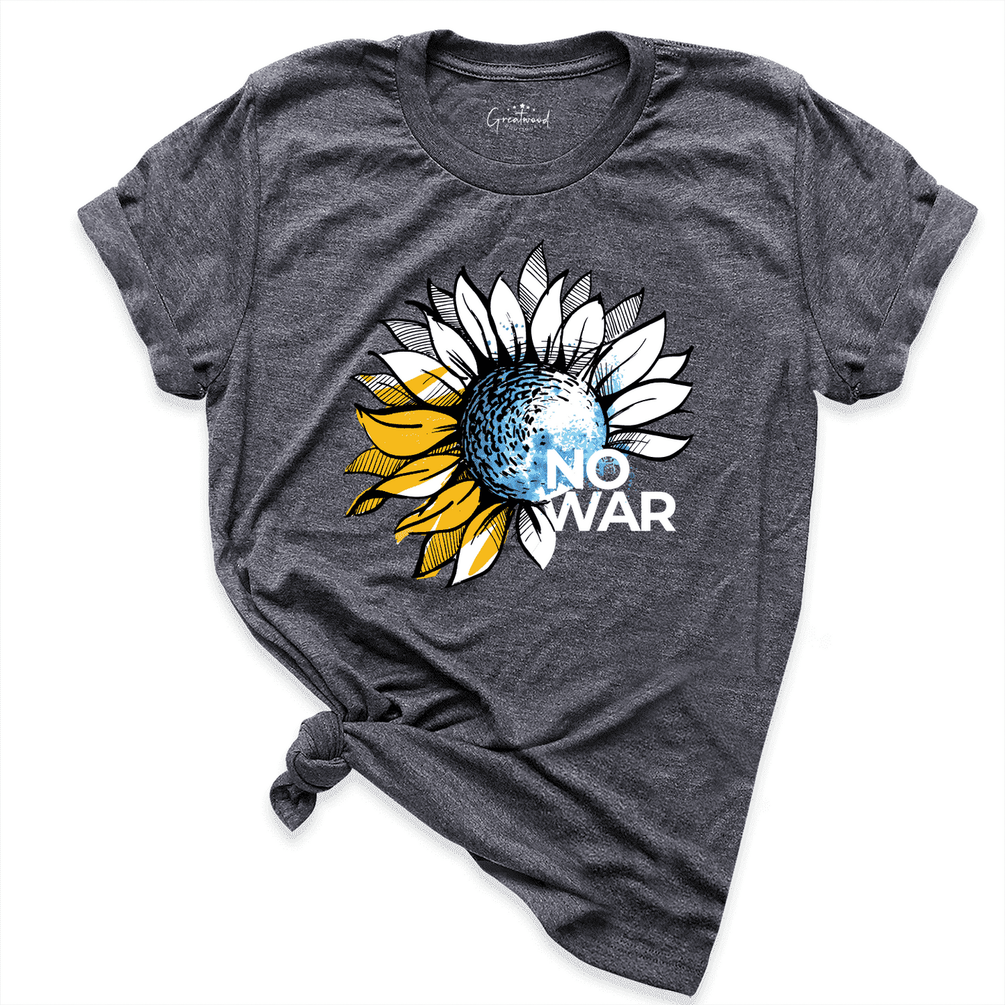 No War In Ukraine Shirt D.Grey - Greatwood Boutique