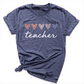 Teacher Heart shirt Navy - Greatwood Boutique