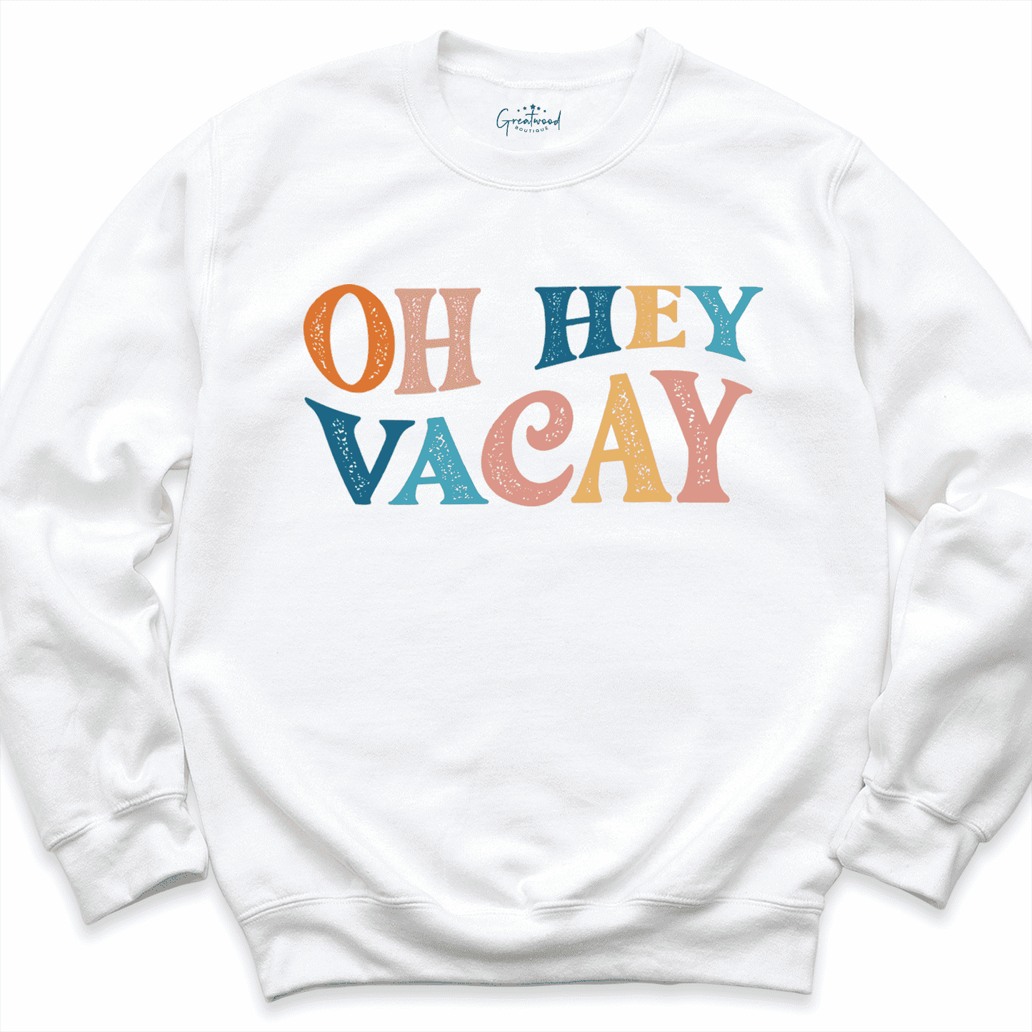 Vacay Sweatshirt White - Greatwood Boutique