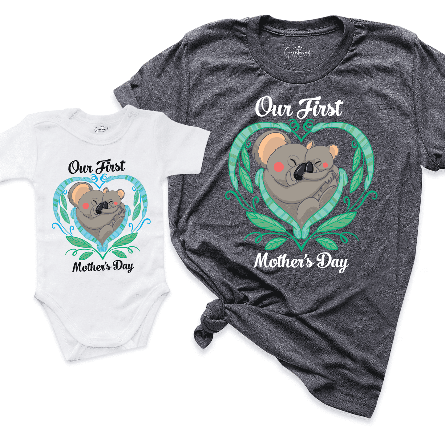 Our First Mothers Day Shirt D.Grey - Greatwood Boutique