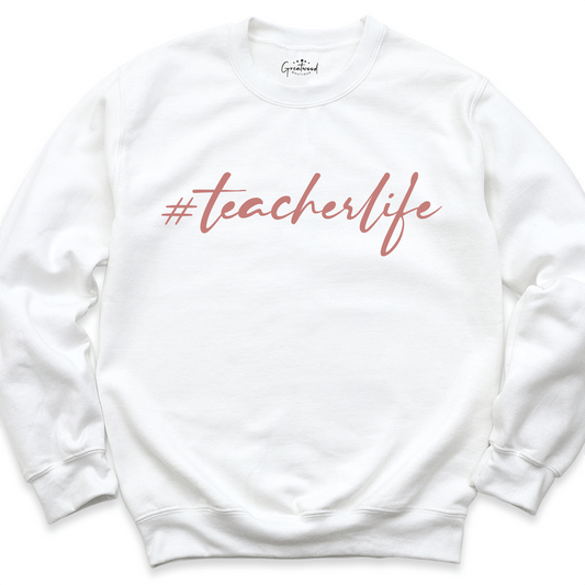 Cute Teacher Sweatshirt White - Greatwood Boutique