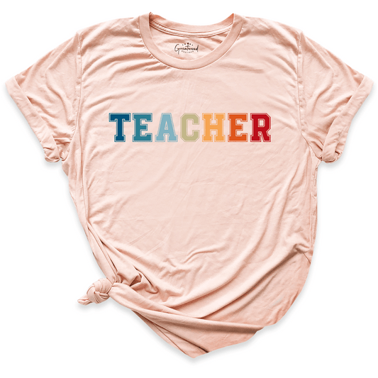 Teacher Shirt Peach - Greatwood Boutique