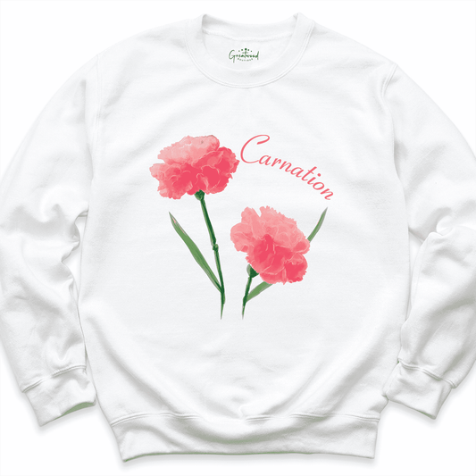 Carnation Sweatshirt White - Greatwood Boutique