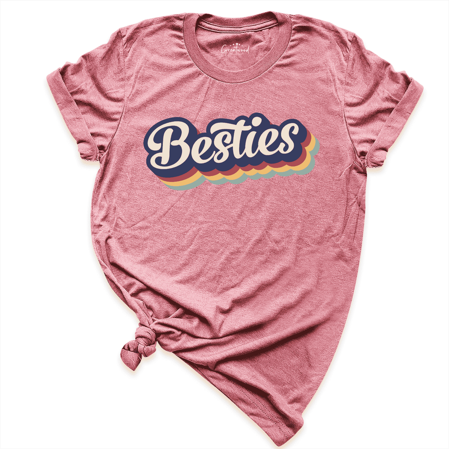 Retro Besties Shirt Mauve - Greatwood Boutique