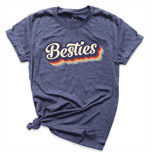 Retro Besties Shirt Navy - Greatwood Boutique