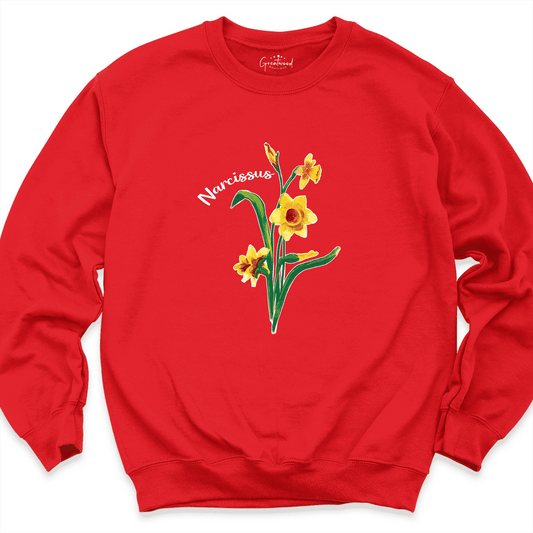 Narcissus Sweatshirt Red - Greatwood Boutique