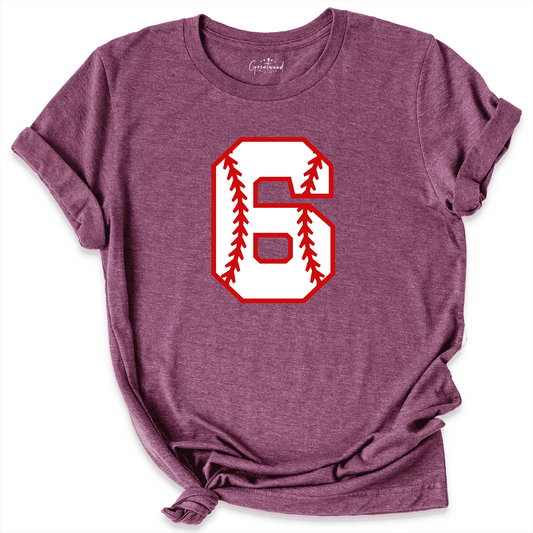 Softball  Numbers Shirt Maroon - Greatwood Boutique