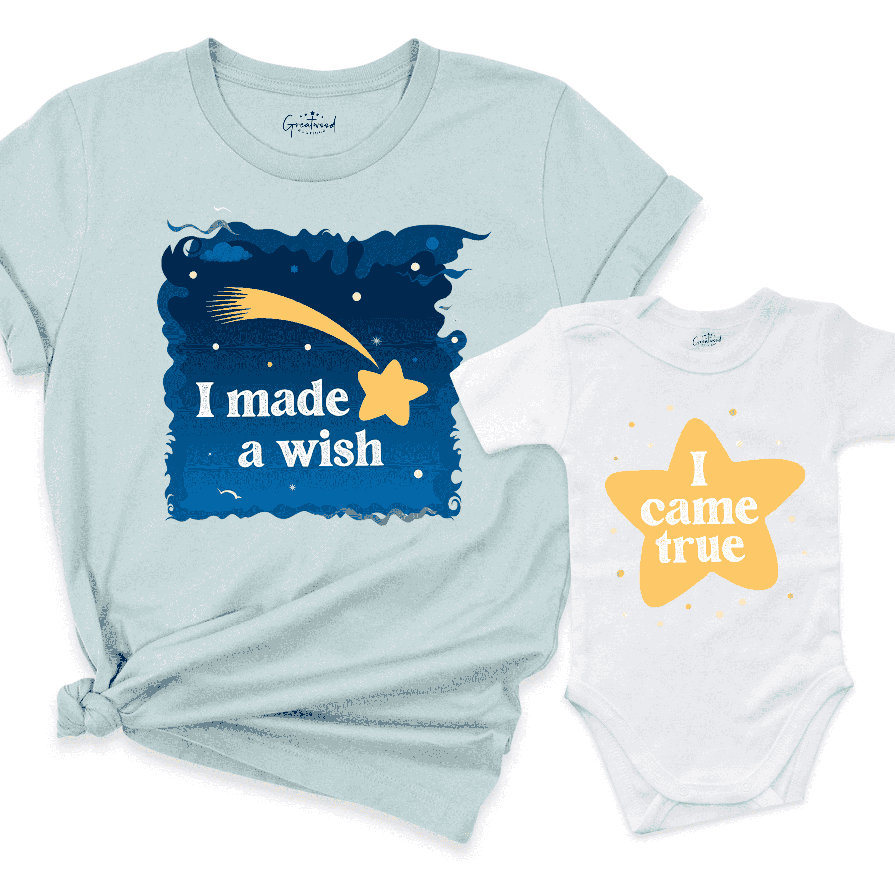 I Made a Wish Shirt Blue - Greatwood Boutiique