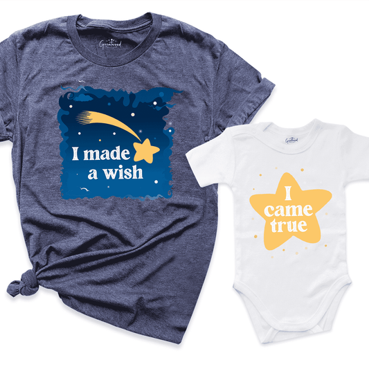 I Made a Wish Shirt Navy - Greatwood Boutiique