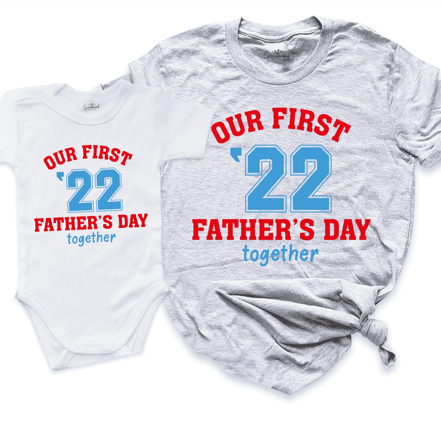 Our First Father's Day Together Shirt Grey - Greatwood boutique