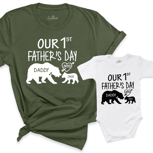 Our 1st Father's Day Shirt Green - Greatwood Boutique