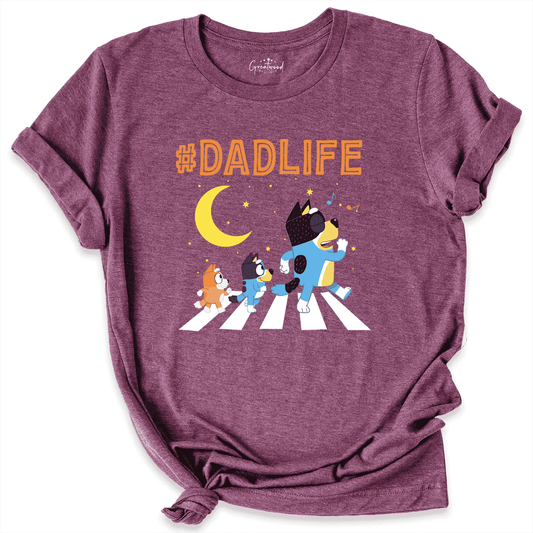 Bluey Dadlife Shirt Maroon - Greatwood Boutique