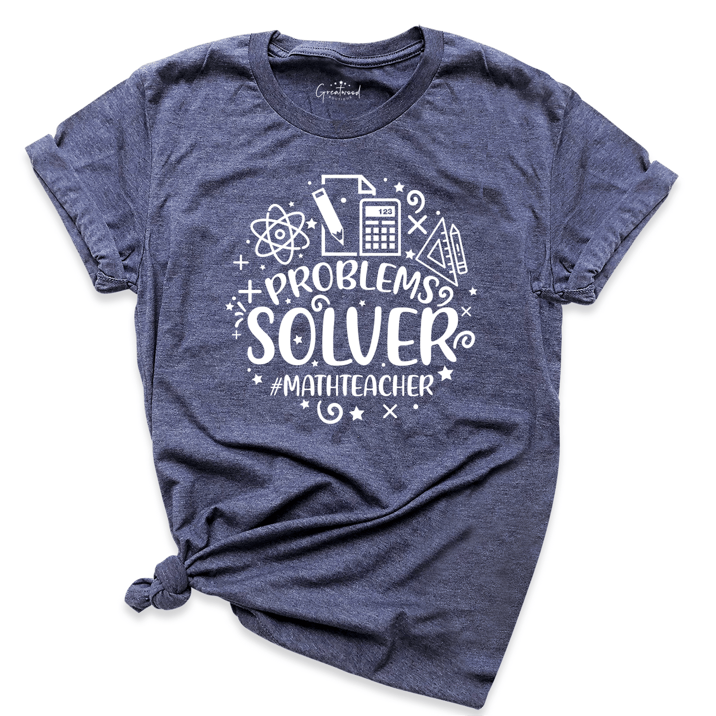 Math Teacher Shirt Navy - Greatwood Boutique