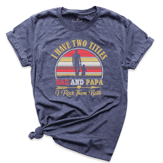 Dad and Papa Shirt Navy - Greatwood Boutique