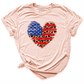 Heart Fourth Of July Shirt Peach - Greatwood Boutique