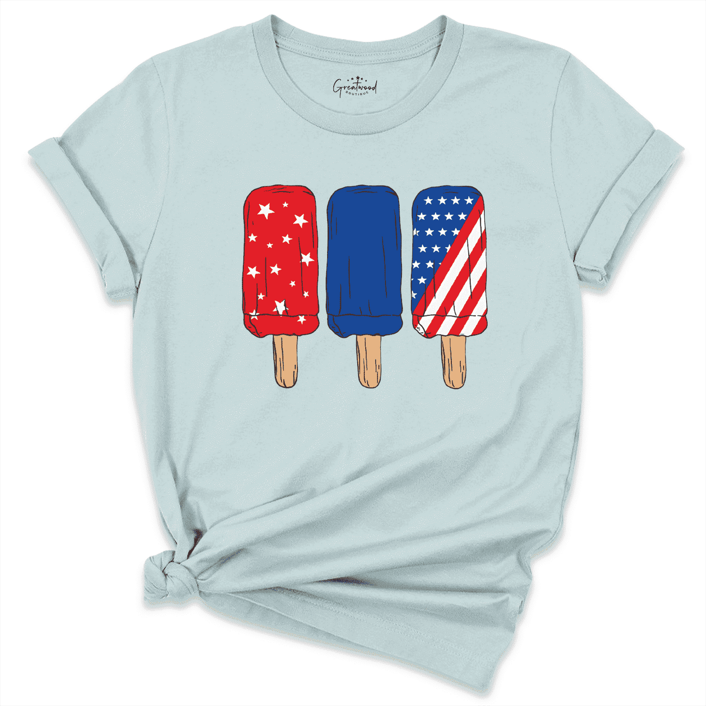 Ice Cream US Flag Shirt Blue - Greatwood Boutique
