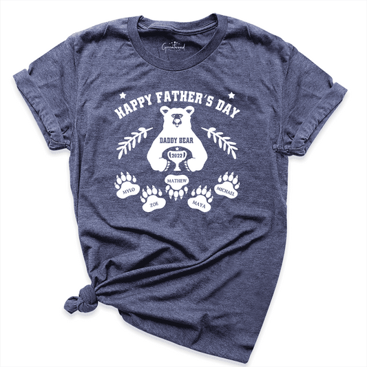 Custom Happy Fathers Day Shirt Navy - Greatwood Boutique