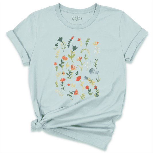 Wildflower Shirt D. blue - Greatwood Boutique