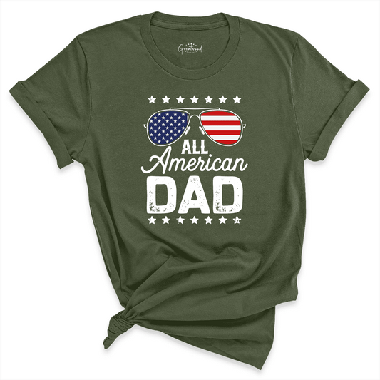 All American Dad Shirt Green - Greatwood Boutique