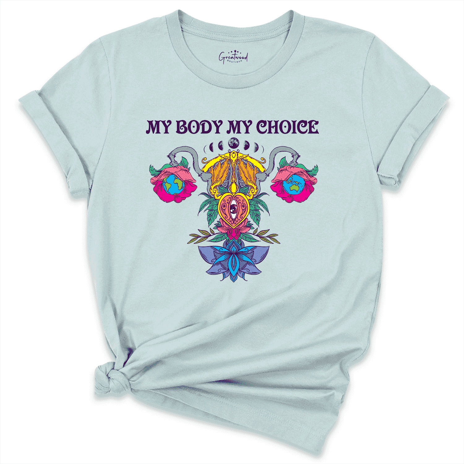 My Body My Choice 1973 Shirt Blue - Greatwood Boutique