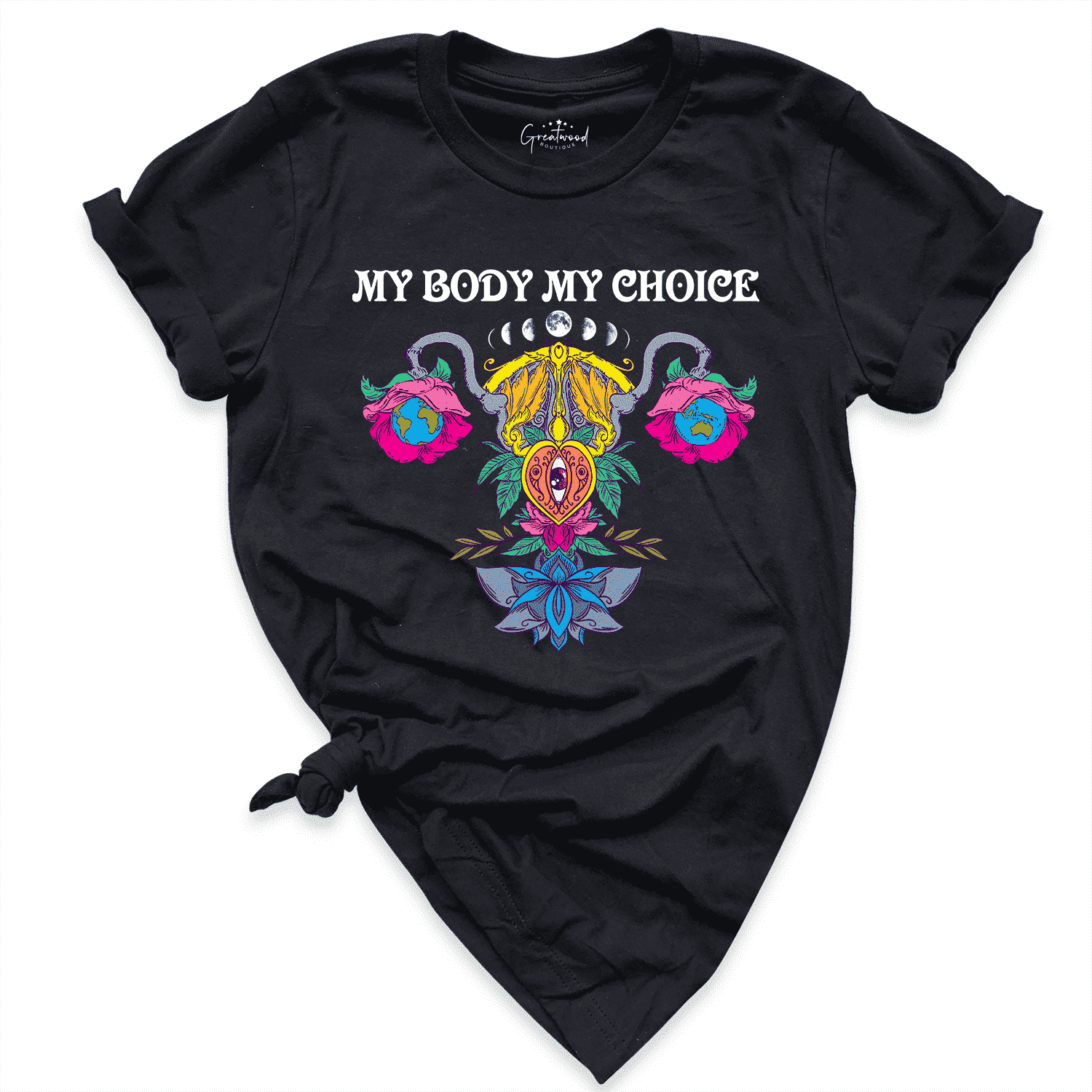 My Body My Choice 1973 Shirt Black - Greatwood Boutique