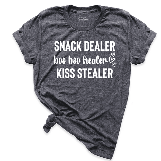 Snack Dealer BooBoo Healer Kiss Stealer Shirt D.Grey  - Greatwood  Boutique